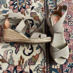 Tory Burch Adonis Wedge Sandal with Gold Espadrille - Size 7.5 - Barely worn!